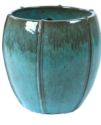 Turquoise Aqua plantenpot 55cm - Handgemaakt
