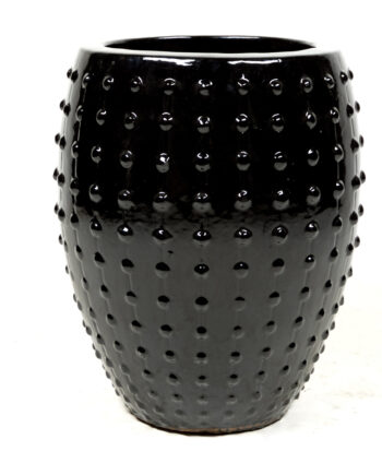 Zwart Keramiek -  pot noppen - 67cm - va okt.2025