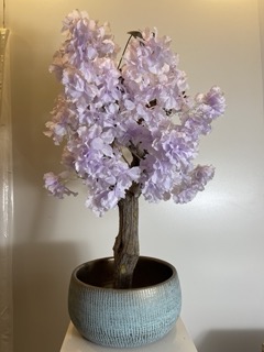 fluffy paars kunstboom