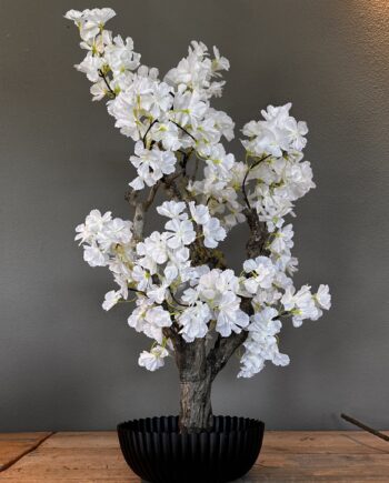 Kunst bloesemboom- Nieuwe Fluffy ** - WIT - 75cm