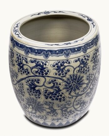Grote Chinees Porseleinen Bloempot - Handgemaakt Keramiek, Blauw-Crème-Wit, 66cm Hoog